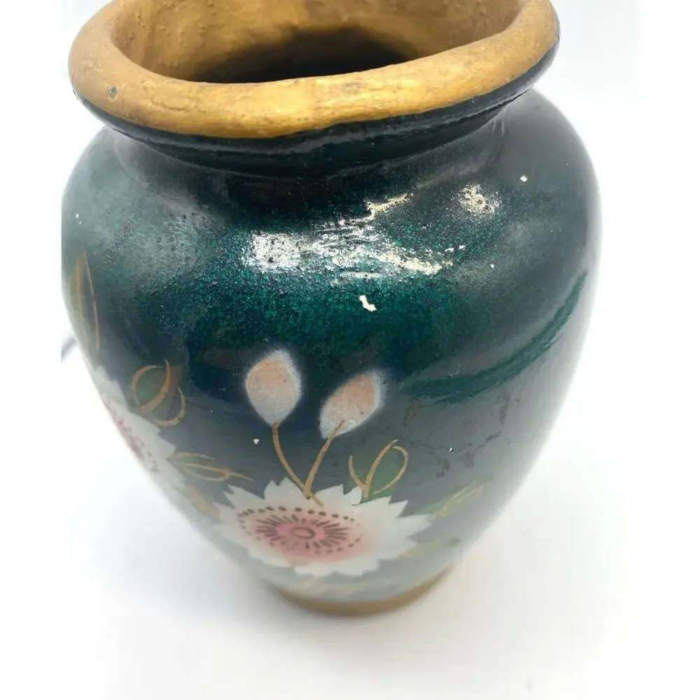 Vintage Hand painted Floral ceramic Japan Vase‎ 5